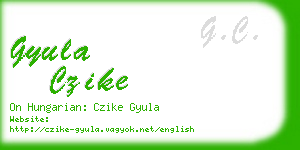 gyula czike business card